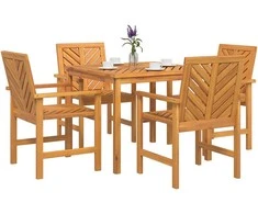 Sodo valgomojo komplektas 5 pcs Ruda Kietos akacijos mediena