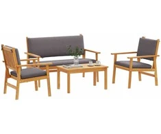 Sodo Sofų Rinkinys 4 pcs Ruda 120 x 65,5 x 79 cm