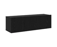 TV staliukas TV spintelių komplektas 4 pcs Juodas ąžuolas Apdirbta mediena
