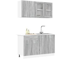 Virtuvės spintelių komplektas Lyon 4 pcs Pilka sonoma ąžuolo