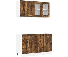 Virtuvės spintelių komplektas Lyon 4 pcs Rūkyta ąžuolas