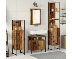 Vonios baldų rinkinys 4 pcs Sena mediena Apdirbta mediena