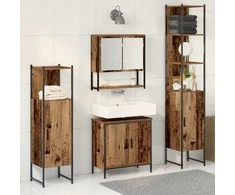 Vonios baldų rinkinys su saugykla 4 pcs Ruda 33 x 33 x 185.5 cm