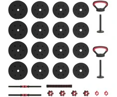 4-in-1 Hantelių Barbell Kettlebell Rinkinys 30 kg