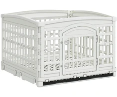 4 panelių šunų žaidimų buferis 177,5 x 154,5 x 112 cm Plastmasė