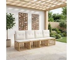 4 sėdimų vietų sodo sofa be rankų 4 pcs 4-Vietų skaičius