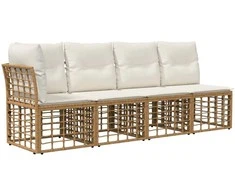 4 sėdimų vietų sodo sofa su kaire ranka 4 pcs 4-Vietų skaičius