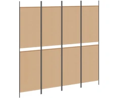 4-skydelis kambario skirstytuvas Smėlio 200 x 200 cm Audinys