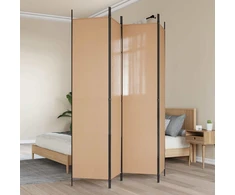 4-skydelis kambario skirstytuvas Smėlio 200 x 220 cm Audinys
