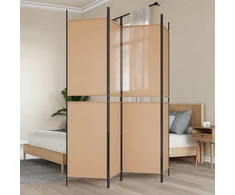4-skydelis kambario skirstytuvas Smėlio 200 x 200 cm Audinys