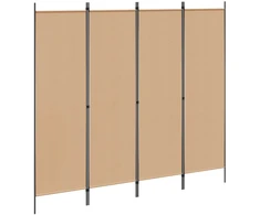 4-skydelis kambario skirstytuvas Smėlio 200 x 180 cm Audinys
