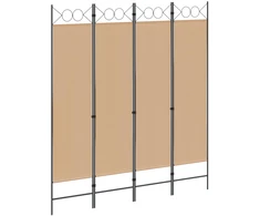 4-skydelis kambario skirstytuvas Smėlio 160 x 180 cm Audinys