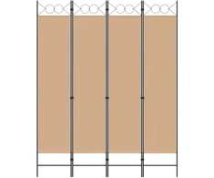 4-skydelis kambario skirstytuvas Smėlio 160 x 200 cm Audinys
