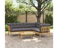 4 Vienetas Sodo paletinis sofos rinkinys