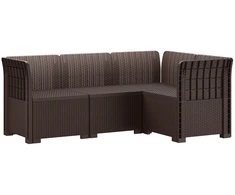 4-vietė Sodo Sofa Rattano Išvaizda PP Ruda