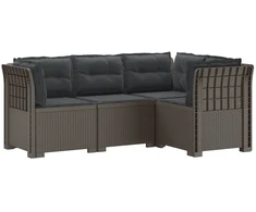 4-vietė Sodo Sofa Su Pagalvėlėmis Rattano Išvaizda PP