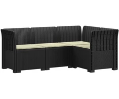 4-vietė Sodo Sofa Su Pagalvėlėmis Rattano Išvaizda PP Antracito