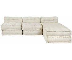 Modulinė sofa 4 pcs Kreminė Audinys