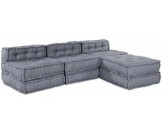 Modulinė sofa 4 pcs Pilka Audinys