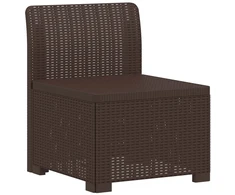 4 vietų sodo sofa pintinės išvaizdos PP Ruda