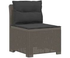 4 Vietų Sodo Sofa su Pagalvėlėmis Ratanų Imitacija PP