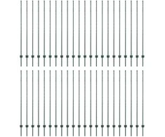 Tvorelės stulpas 44 pcs Žalia 200 cm Plienas