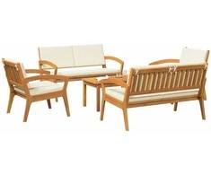 Bistro komplektas su pagalve 5 pcs Ruda Poliesteris