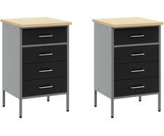 Darbo spinta 5 vnt. Juoda Inžinerinė mediena ir plienas