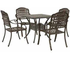 Sodo stalo komplektas 5 pcs Bronzinė Liejamasis aliuminis