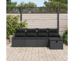 Sofos komplektas su pagalve 6 pcs poliratanas