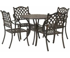 Sodo valgomojo komplektas 5 pcs Bronzinė Aliuminis