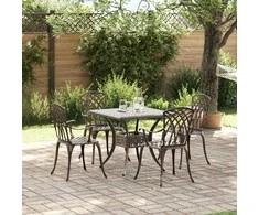 Sodo stalo komplektas 5 pcs Bronzinė Liejamasis aliuminis