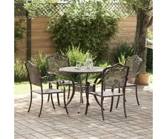 Sodo valgomojo komplektas 5 pcs Bronzinė Aliuminis