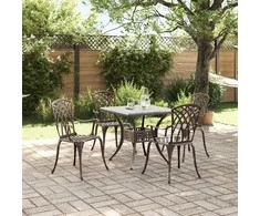 Sodo stalo komplektas 5 pcs Bronzinė Liejamasis aliuminis
