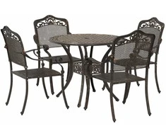 Sodo valgomojo komplektas 5 pcs Bronzinė Aliuminis