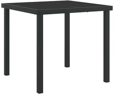 Lauko baldų komplektas Sodo valgomojo komplektas 5 pcs Juoda poliratanas