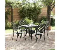 Sodo stalo komplektas 5 pcs Juoda Liejamasis aliuminis