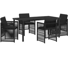 Sodo valgomojo komplektas 5 pcs Juoda