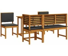Lauko baldų komplektas Sodo Bistro Rinkinys 4 pcs Ruda Kietos akacijos mediena