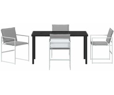 Sodo valgomojo komplektas 5 pcs Balta 140 x 70 x 73 cm