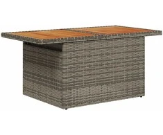 Lauko baldų komplektas Sodo Sofų Rinkinys su pagalve 5 pcs Pilka Poli ratanas