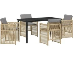 Sodo valgomojo komplektas 5 pcs Smėlio