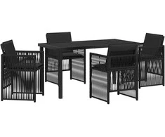 Sodo valgomojo komplektas 5 pcs Juoda