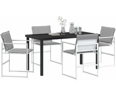 Sodo valgomojo komplektas 5 pcs Balta 140 x 70 x 73 cm