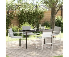 Sodo valgomojo komplektas 5 pcs Balta 140 x 70 x 73 cm