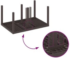 Lauko baldų komplektas Sodo valgomojo komplektas 5 pcs Ruda Polt ratanas