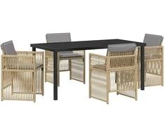Sodo valgomojo komplektas 5 pcs Smėlio