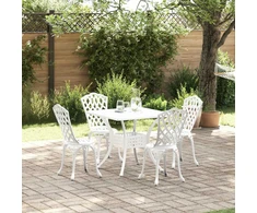 Sodo stalo komplektas 5 pcs Balta Liejamasis aliuminis