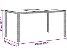 Sodo valgomojo komplektas 5 pcs Pilka poliratanas