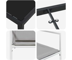 Sodo valgomojo komplektas 5 pcs Balta 160 x 80 x 73 cm